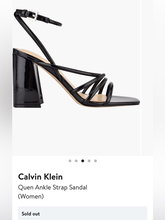 NWT Calvin Klein Quen Ankle Strap Block Heel Sandal - Picture 2 of 8